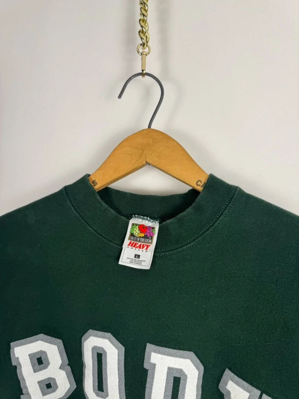 Vintage 90s Pine Green 'BODY Equipment' Crewneck Sweatshirt - Picture 5 of 6